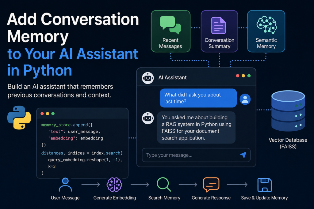 add conversation memory to your ai assistant in python