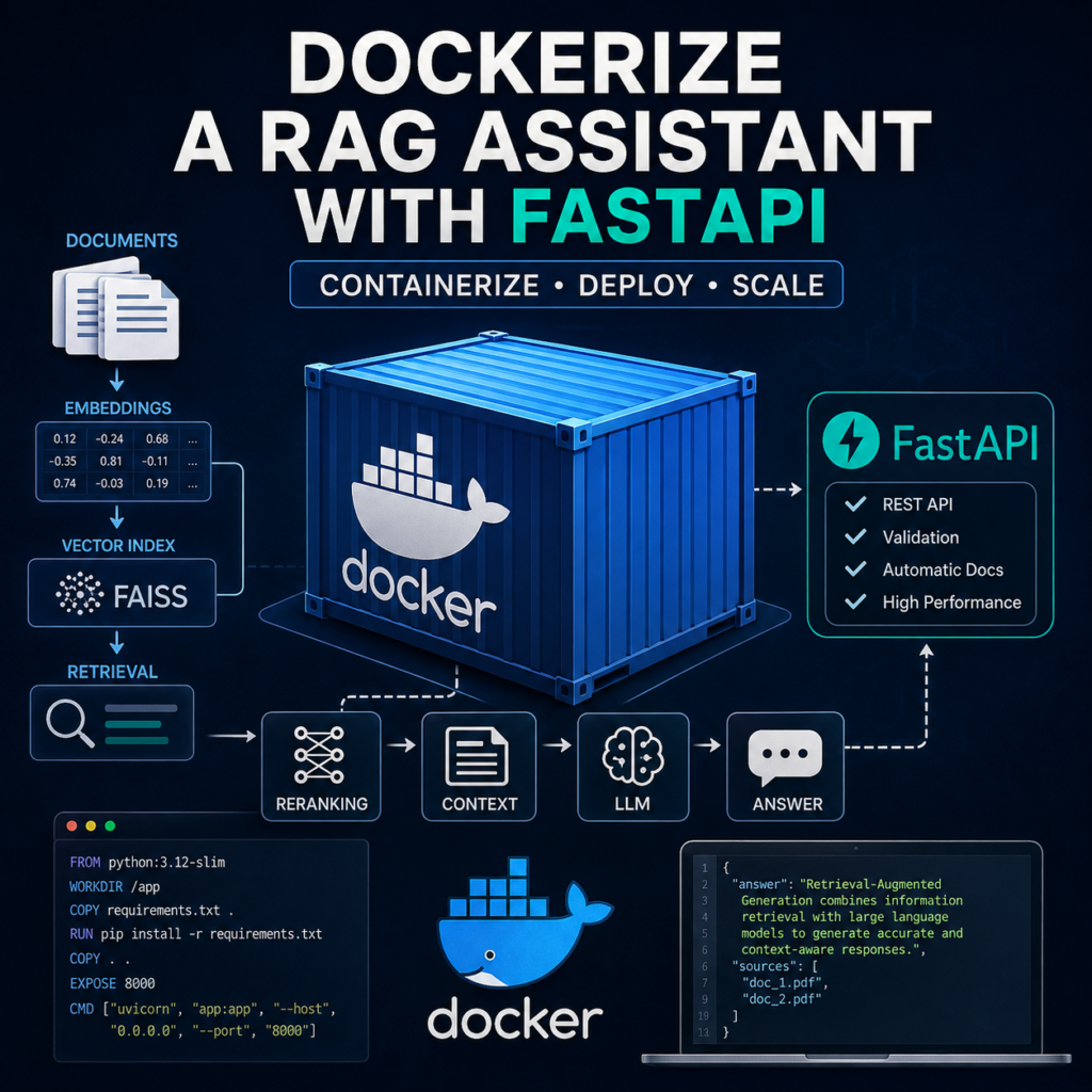 dockerize a RAG assistant with FastAPI
